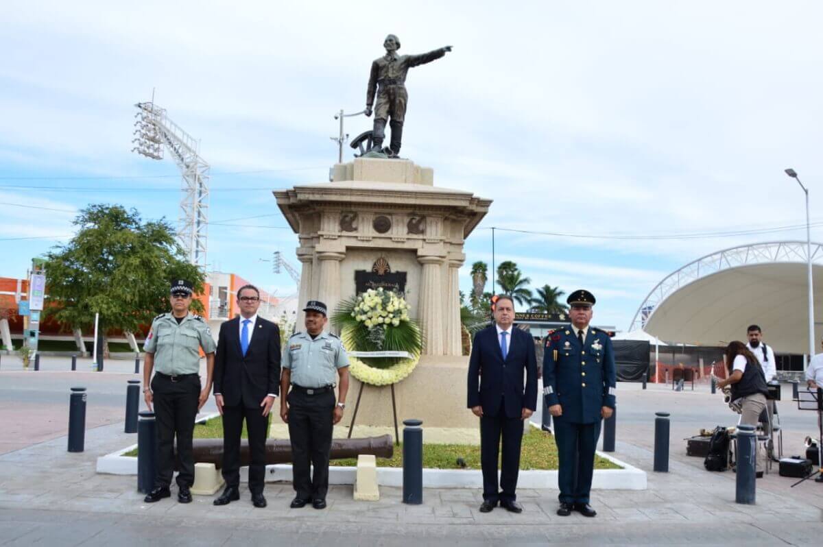 Encabeza SET el 154 Aniversario luctuoso del Gral. Pedro J. Méndez