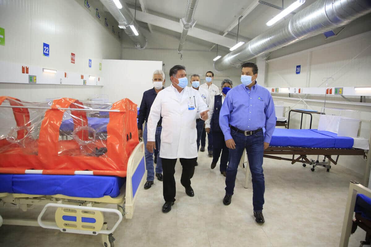 Entrega Gobernador hospitales temporales Covid-19 en Matamoros y Mante