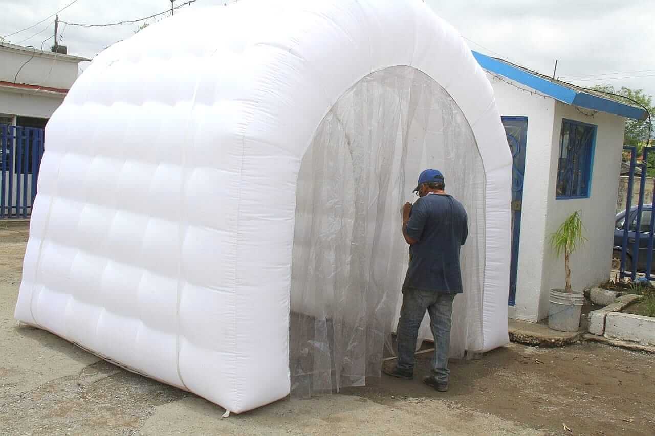 Instala Ayuntamiento túnel sanitizante en Campamento de Limpieza