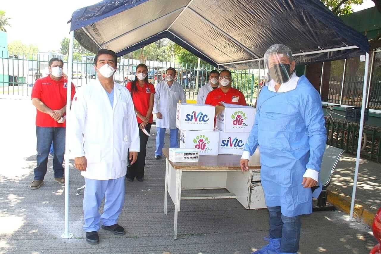 Dona Gobierno de Victoria más de 500 cubrebocas N-95 a IMSS Victoria