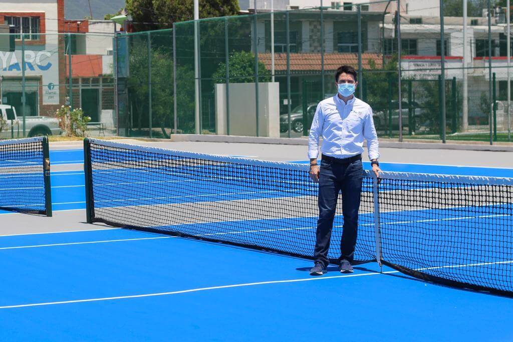Termina reparación de canchas de tenis de la Unidad Deportiva Adolfo Ruíz Cortines