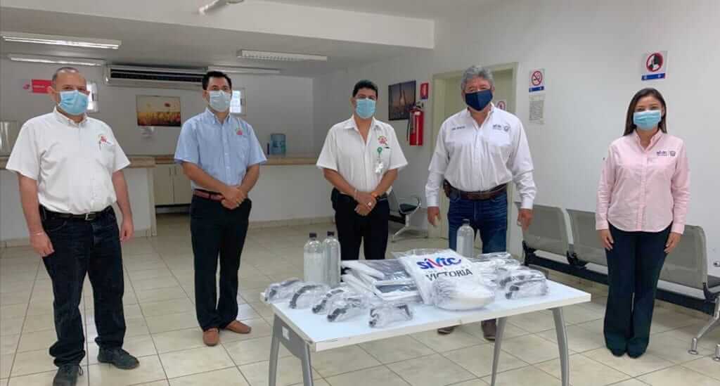 Entrega Gobierno de Victoria material sanitario a funerarias