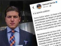 Hackers se roban por unas horas la cuenta de Samuel García en Face y ponen que renunció a MC