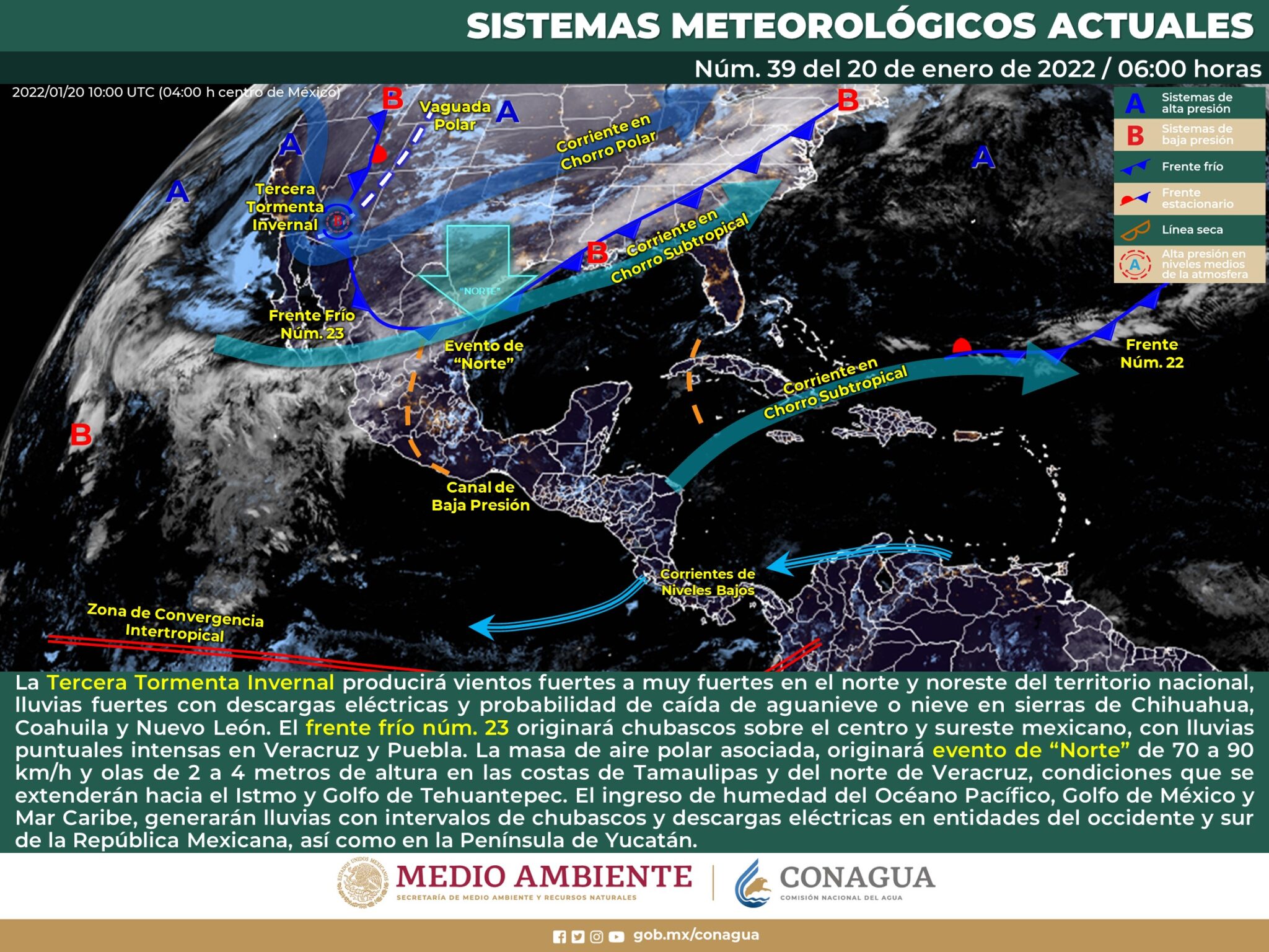 ¡Síguele el paso! Así se mueve la tercera tormenta invernal de la temporada
