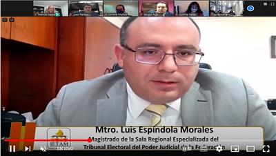 Los medios no son destinatarios de sanciones durante la veda electoral : Magistrado Espíndola Morales
