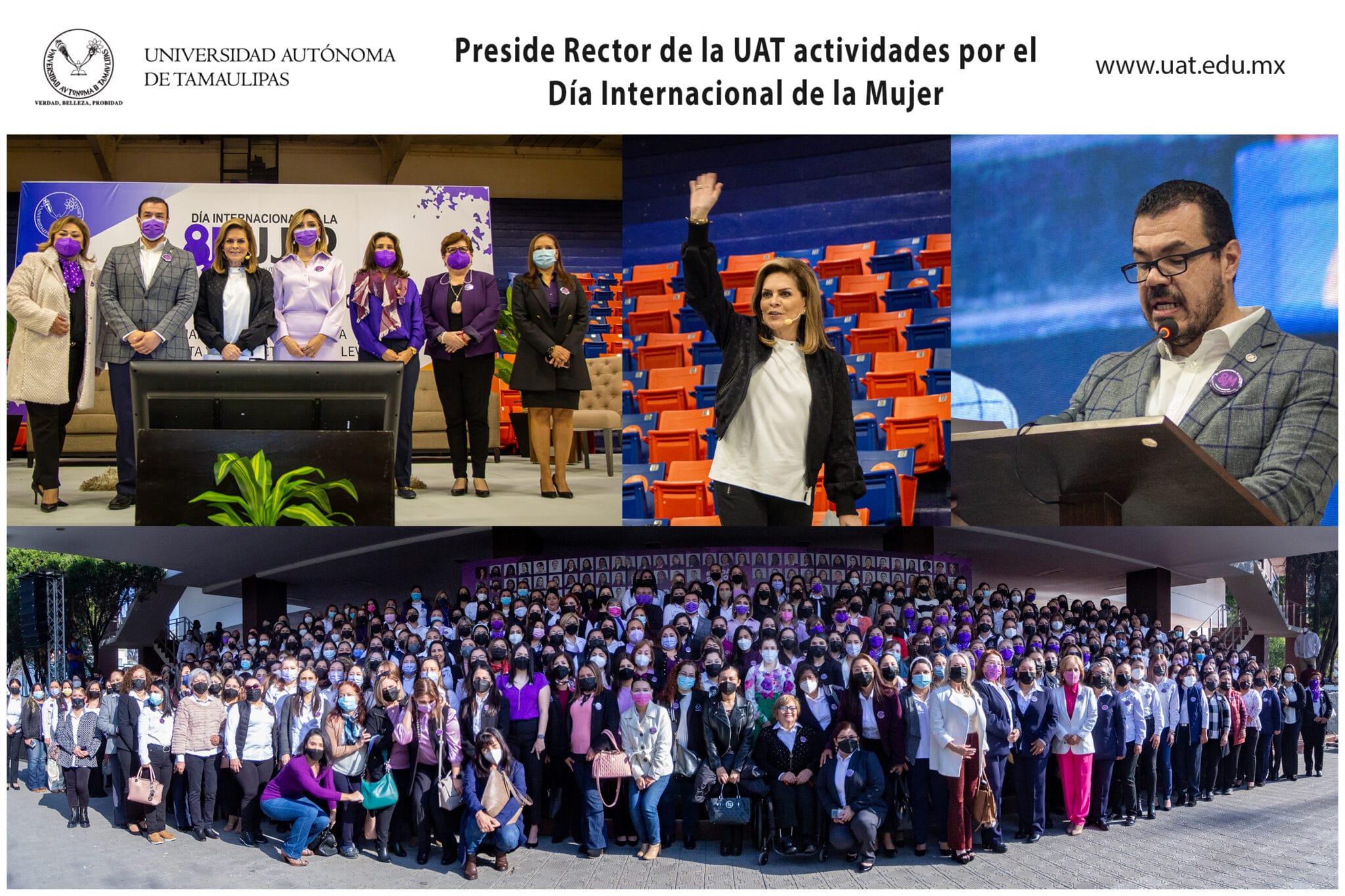 Preside Rector de la UAT actividades por el Día Internacional de la Mujer