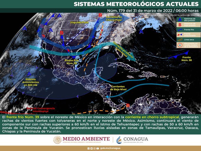 ¡Sopla viento! Onda de calor y vientos se esperan este día en la mayor parte de México