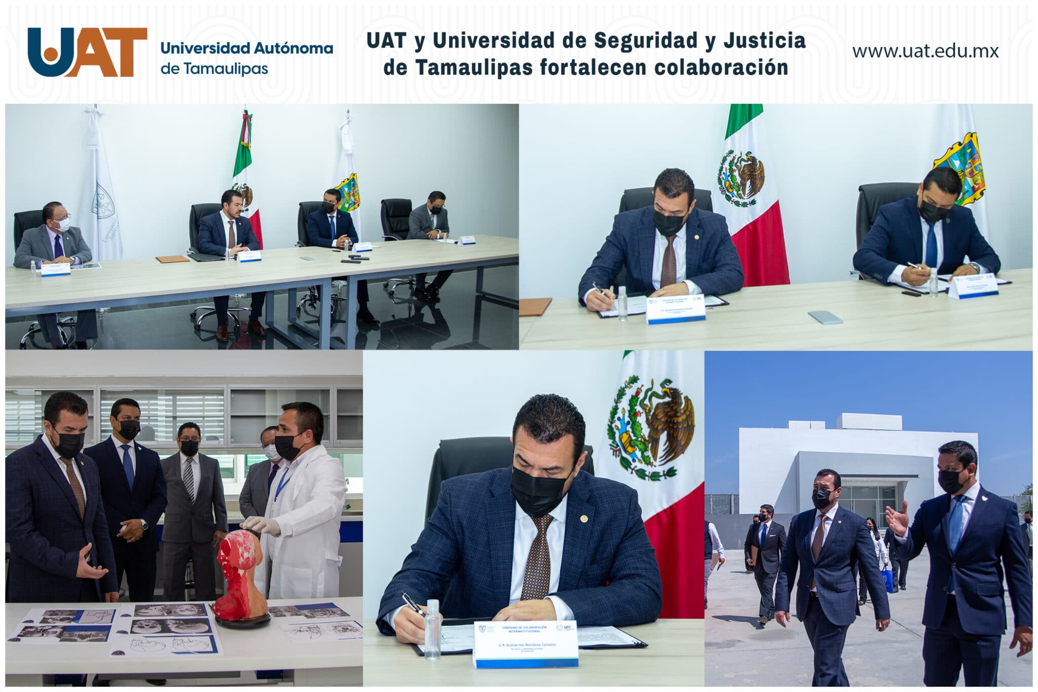 Fortalecen colaboración la UAT y la Universidad de Seguridad y Justicia de Tamaulipas
