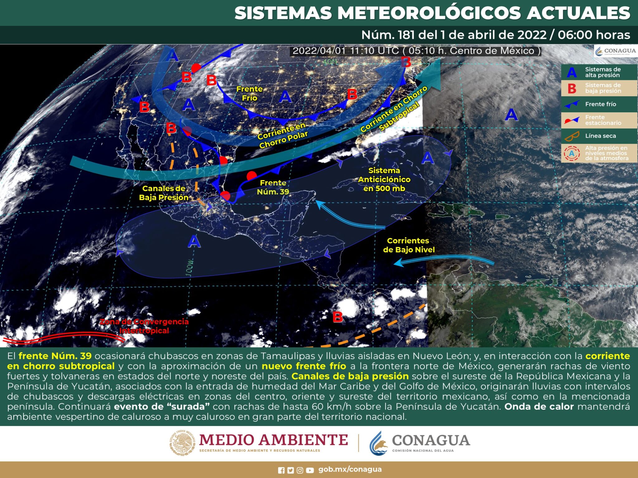 Se despide el frente frío 39, pero ya se pronostica uno nuevo para la próxima semana
