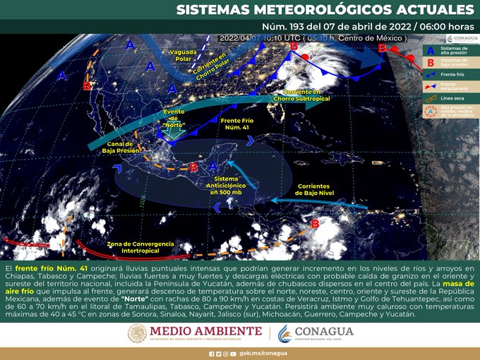 Lluvias, frío y onda de calor prevalecerán este día en el territorio nacional