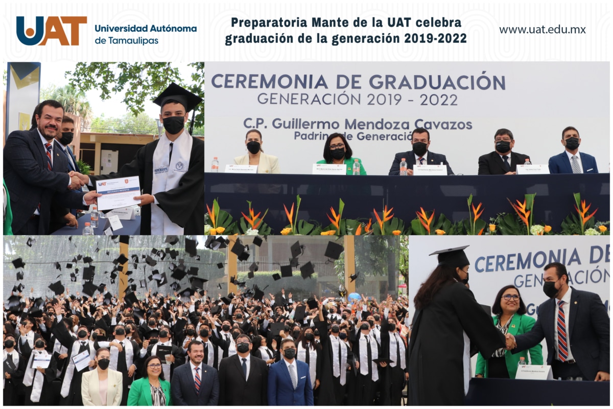 Preparatoria Mante de la UAT celebra graduación de la generación 2019-2022