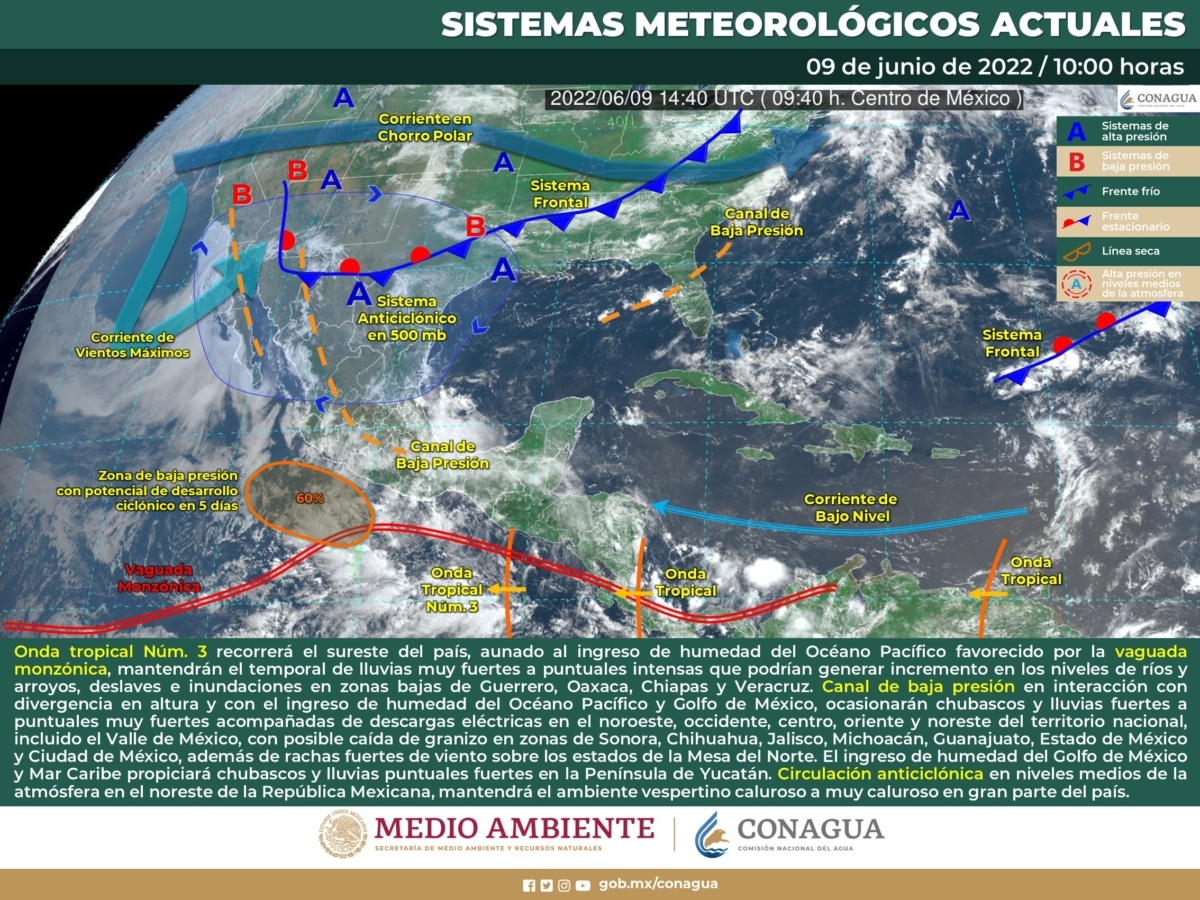 ¡Ojo con las lluvias! Aumenta el temporal en gran parte de México