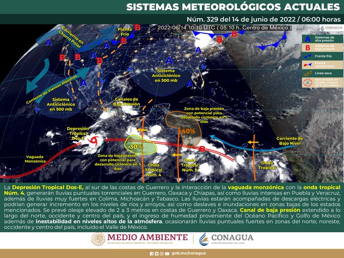 ¡Intenso temporal hoy! Prevenidos: Cuatro sistemas impulsarán lluvias torrenciales