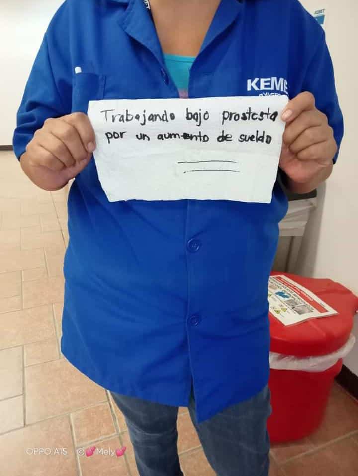 Trabajan bajo protesta obreros de kemet