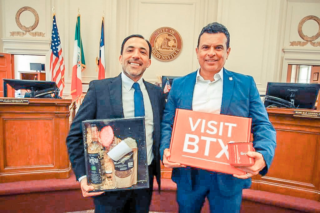 Estrecha Lalo Gattás lazos comerciales con alcalde de Brownsville Tx