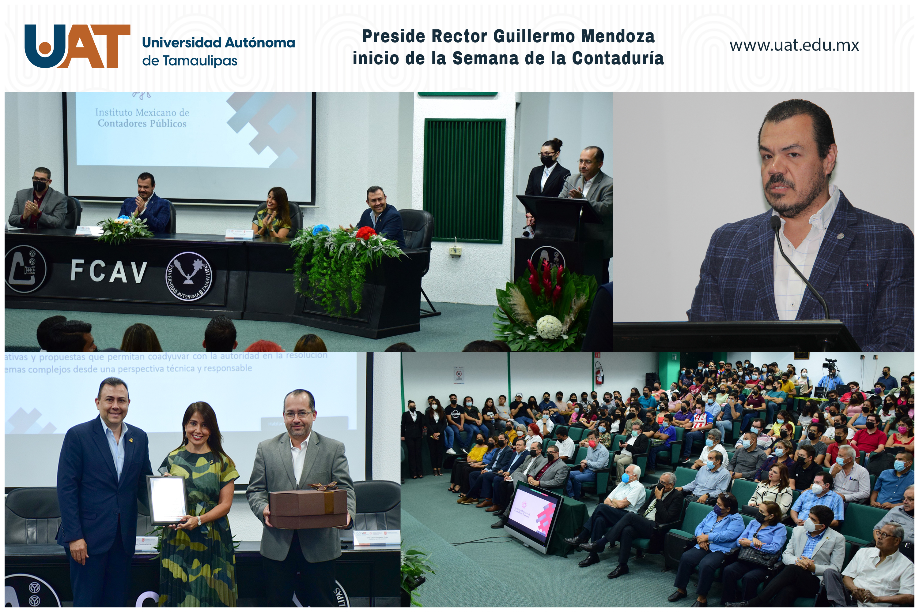 Preside Rector en la FCAV-UAT inicio de la Semana de la Contaduría