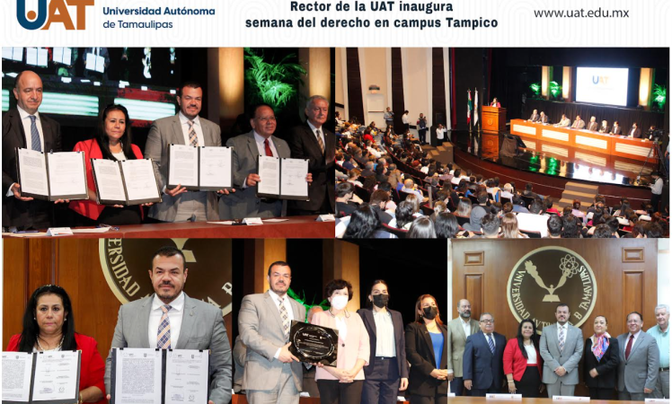 Rector de la UAT inaugura la Semana del Derecho en el Campus Tampico