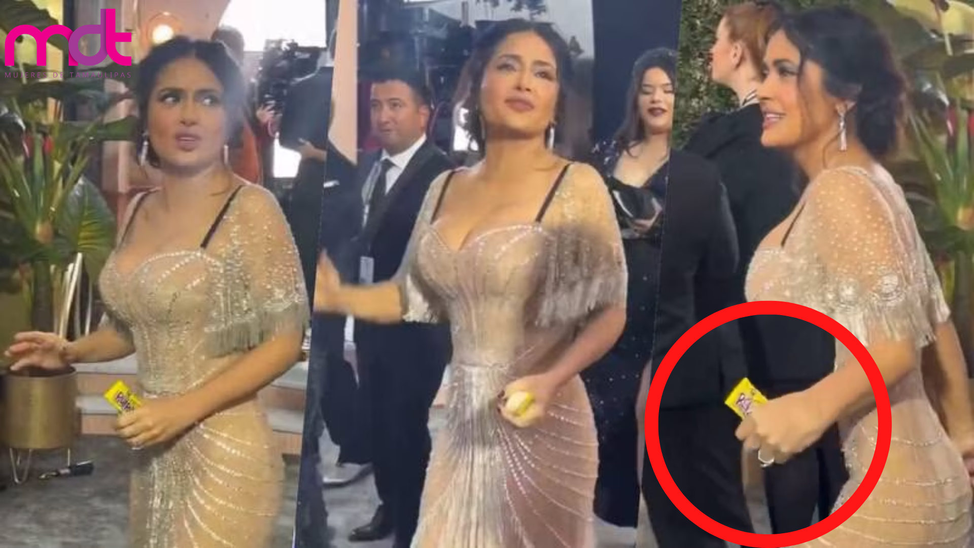 Salma Hayek lleva pulparindo a los Globos de Oro