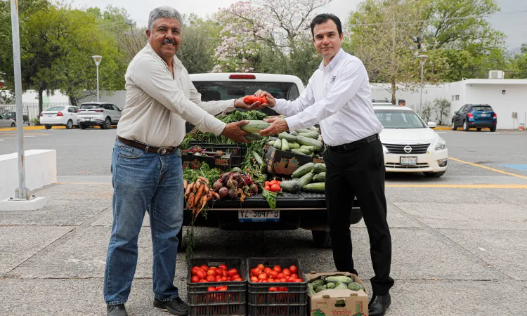 Recibe DIF Tamaulipas donativo de 213 kilogramos de hortalizas.
