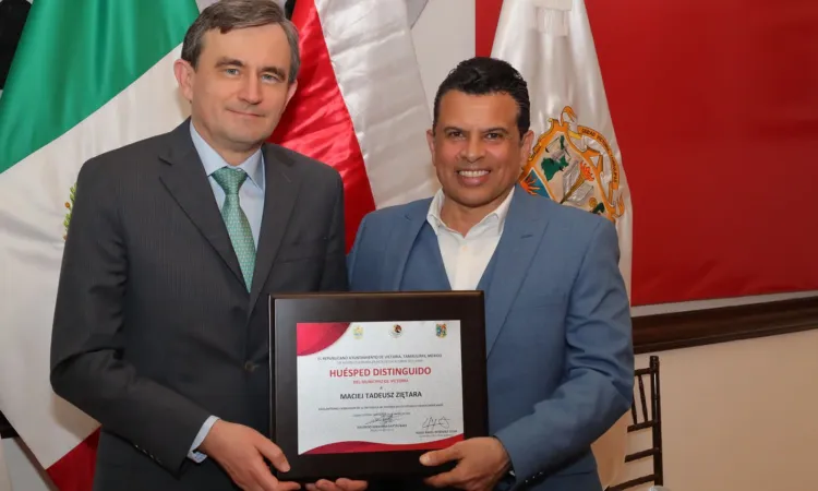 Declara Victoria huésped distinguido a Embajador de Polonia