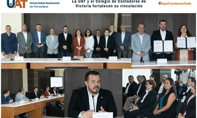 La UAT y el Colegio de Contadores de Victoria firman convenio de colaboración