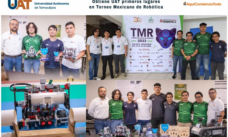 Obtiene la UAT primeros lugares del Torneo Mexicano de Robótica 2023
