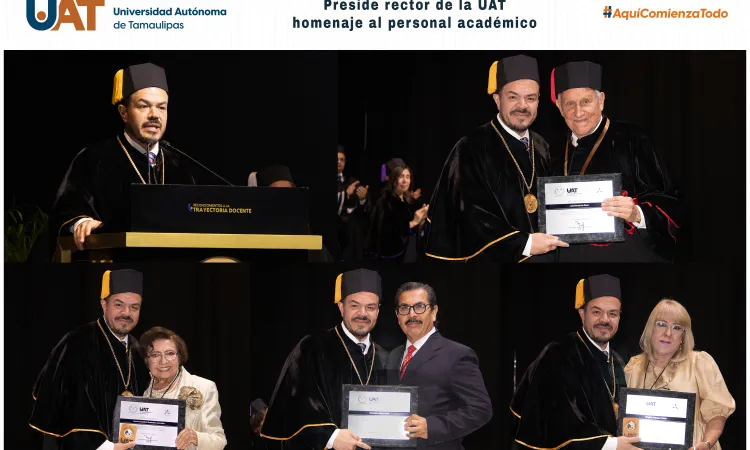 Preside rector de la UAT homenaje al personal académico