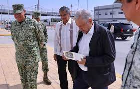 López Obrador vista construcción de aduana en Nuevo Laredo, Tamaulipas