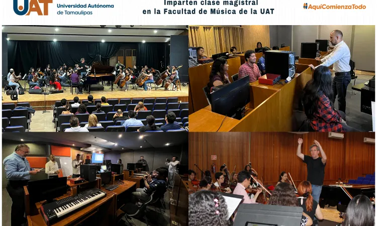 Imparten clase magistral en la Facultad de Música de la UAT