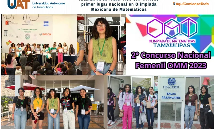 Alumna de la UAT obtiene medalla de oro en concurso nacional de la Olimpiada Mexicana de Matemáticas