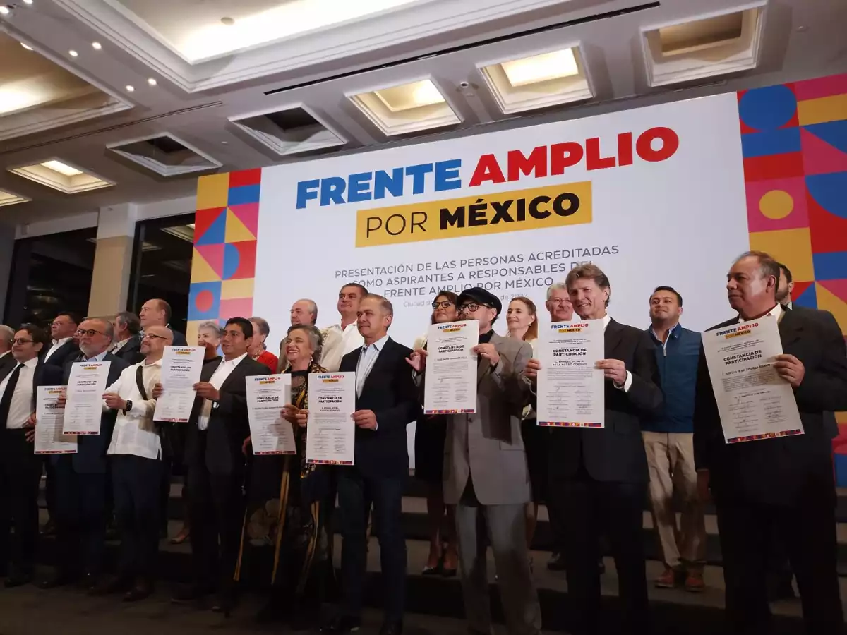 Frente Amplio por México presenta a sus 13 aspirantes a candidato