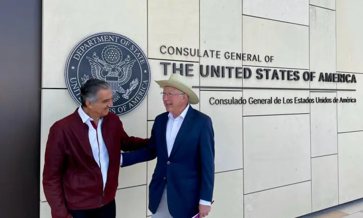 Américo y Ken Salazar fortalecen coordinación entre Tamaulipas y EU