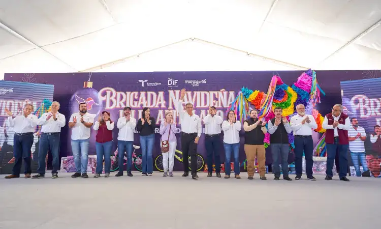 Benefician Gobierno del Estado y DIF Tamaulipas a más de 4 mil personas con brigada navideña en el altiplano