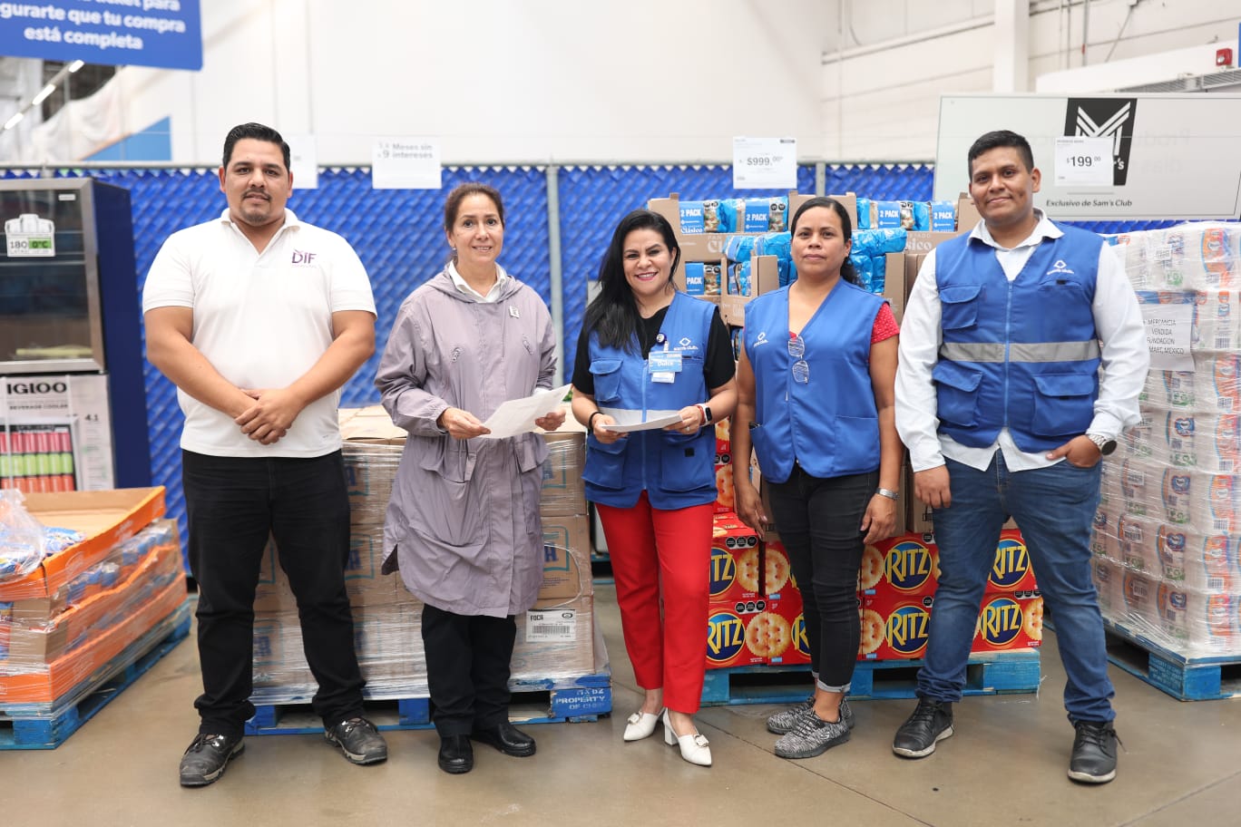 Reciben Gobierno del Estado y DIF Tamaulipas donativo de Sam´s Club por más de 163 mil pesos para comunidades afectadas por las lluvias