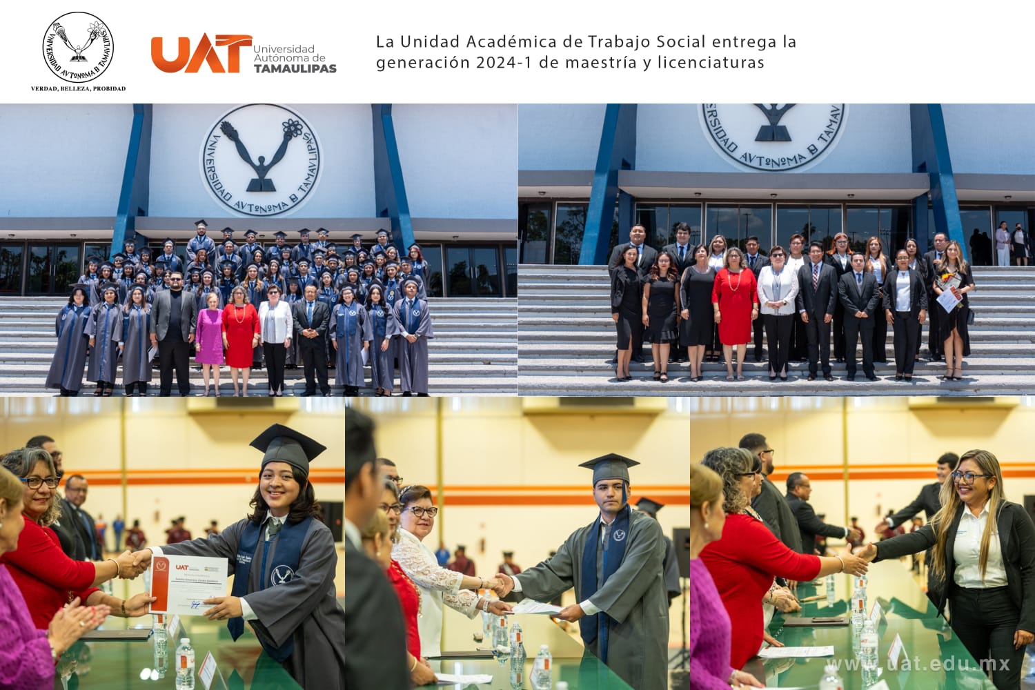 Egresan de la UAT nuevos profesionales en áreas de trabajo social y desarrollo humano