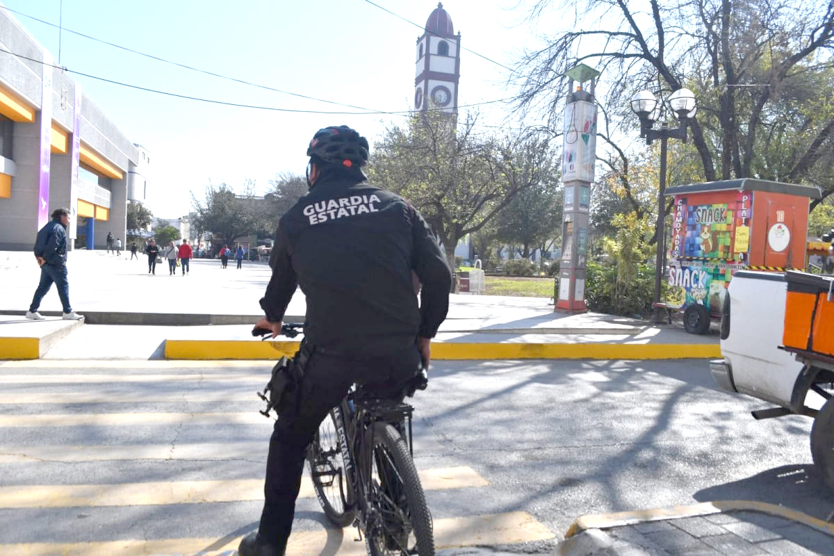 Mantiene agrupamiento ciclista de la Guardia Estatal proximidad en zonas peatonales y turísticas