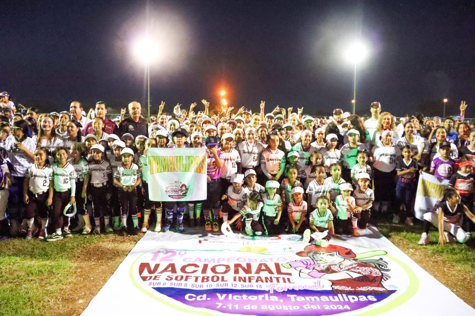 Inaugura María de Villarreal Campeonato Nacional  de Softbol Femenil Infantil 2024