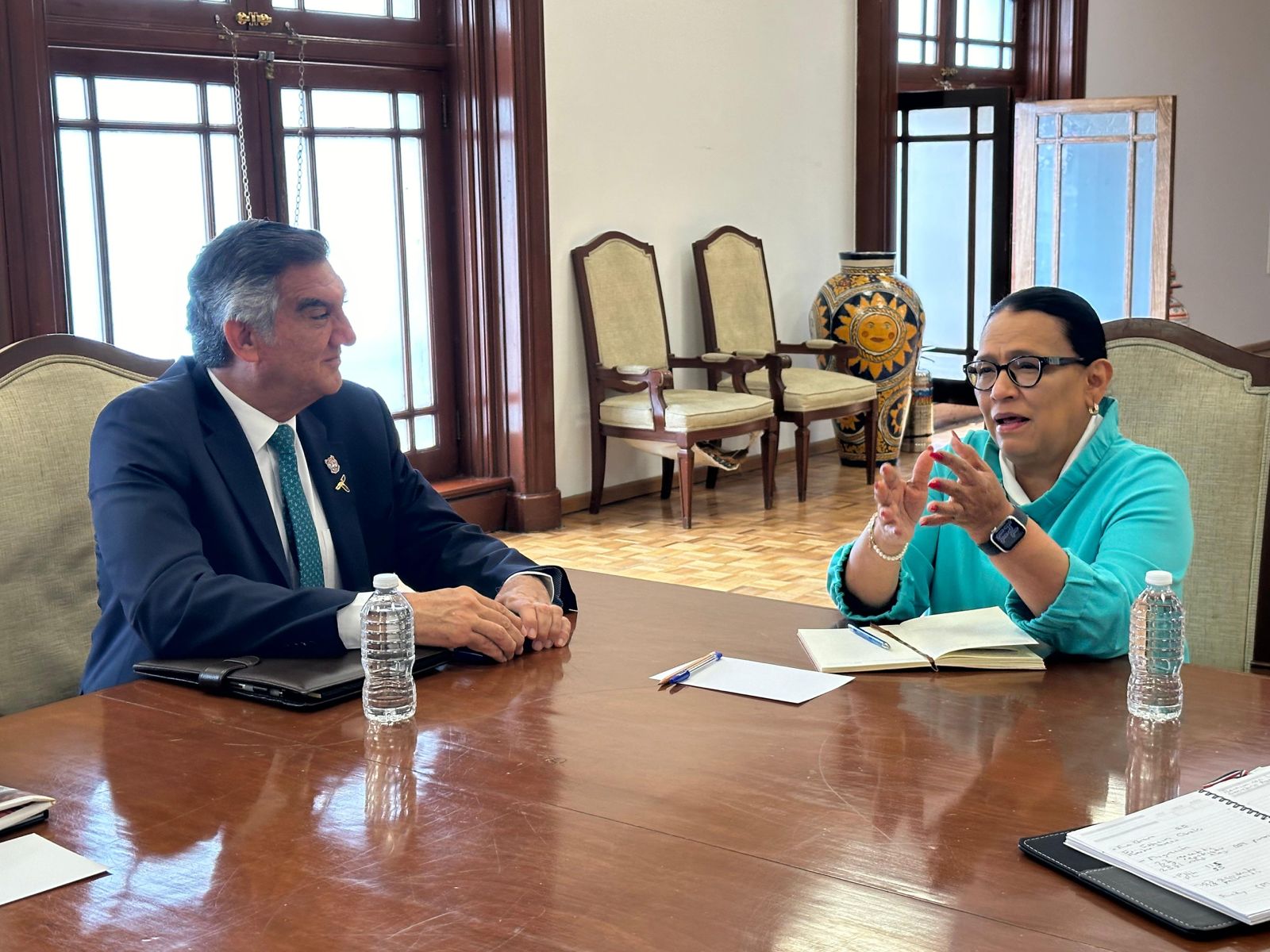 Fortalecer programas federales y seguridad en Tamaulipas, acuerda Américo con Rosa Icela y  García Harfuch