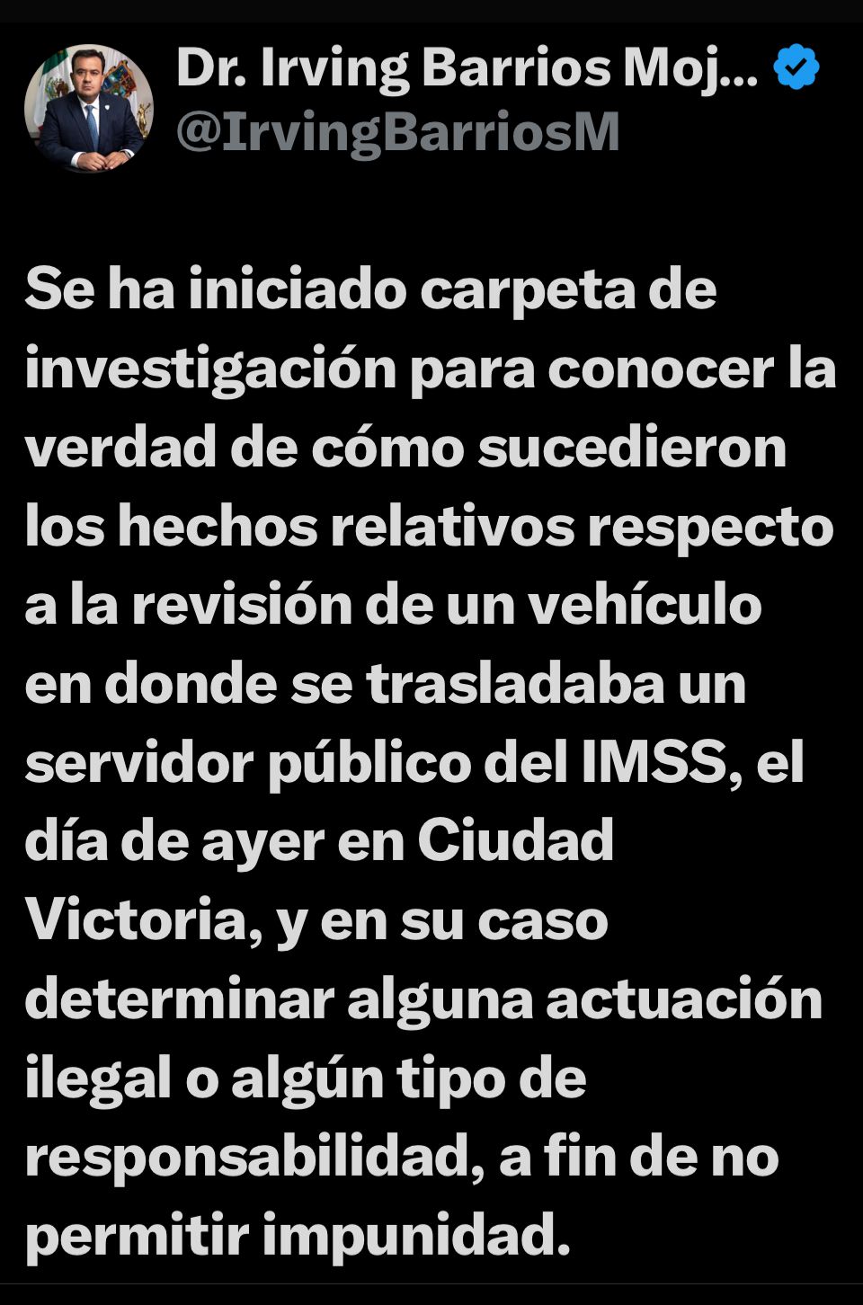 Investiga Fiscalía, caso del delegado del IMSS.