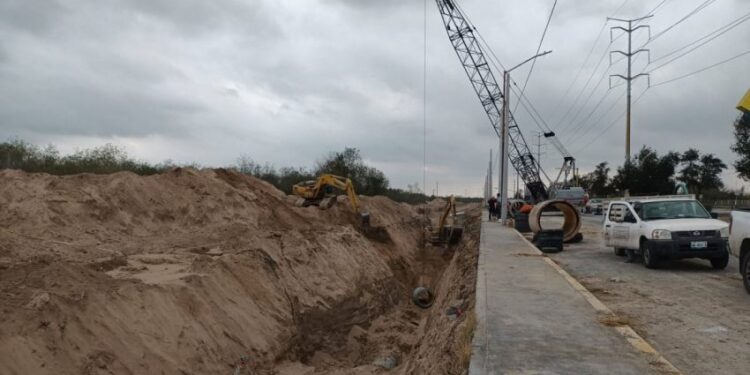 Construcción de colector sanitario transforma infraestructura urbana en Reynosa