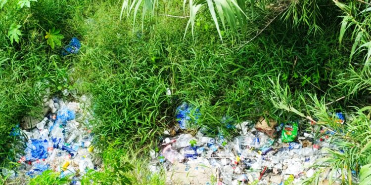 Ciudadanos siguen tirando basura al lecho del río San Marcos