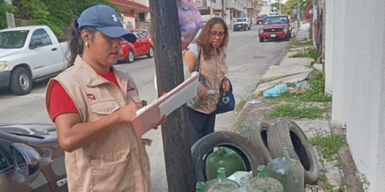 Trabaja SEBIEN en descacharrización en la zona sur