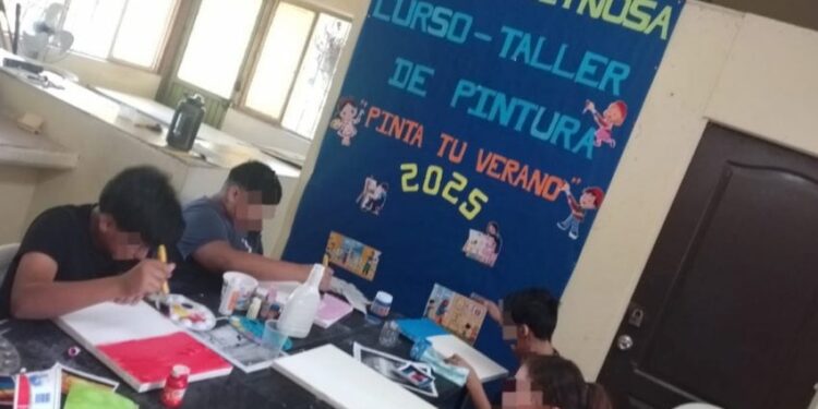 Fomenta SSPT cultura de paz a niñas y niños a través del taller “Pinta tu verano”
