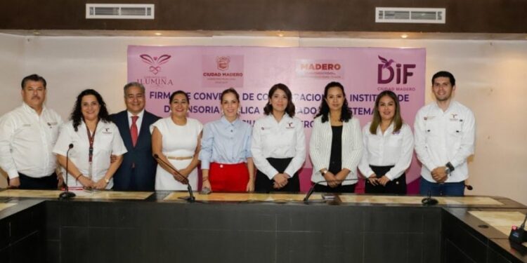 Firma convenio Instituto de Defensoría Pública del Estado de Tamaulipas con DIF Ciudad Madero para garantizar atención jurídica gratuita