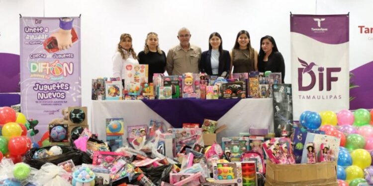 Secretaría de Obras Públicas se suma al DIFTON 2025 con donación de juguetes para niñas y niños tamaulipecos