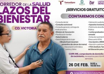 Gobierno y DIF Tamaulipas invitan al Segundo Corredor de la Salud “Lazos del Bienestar” en Victoria