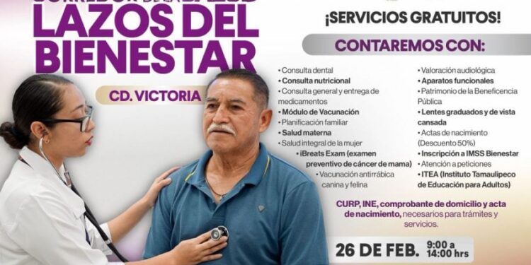 Gobierno y DIF Tamaulipas invitan al Segundo Corredor de la Salud “Lazos del Bienestar” en Victoria