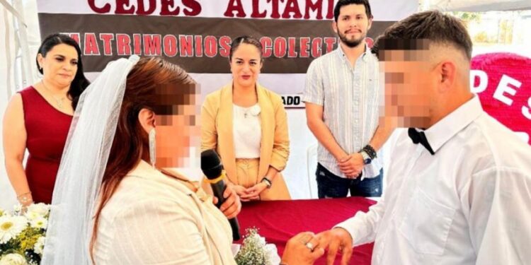 Celebra CEDES Altamira Día de San Valentín con matrimonios colectivos