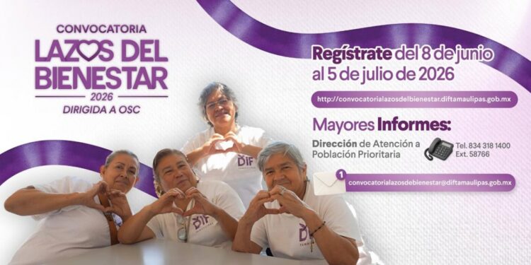 Convoca DIF Tamaulipas a organizaciones a presentar iniciativas para el programa Lazos del Bienestar