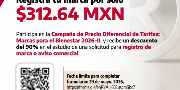 Invita Secretaría de Economía a registrar marcas con 90% de descuento
